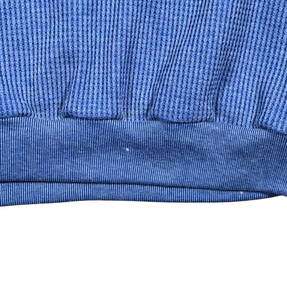 Vintage Hukapoo Polo Shirt Adult MEDIUM Blue Textured Waffle Knit Golf 90s - Picture 9 of 11